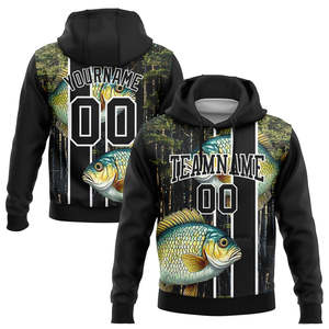 เสื้อฮู้ดตกปลาโพลีเอสเตอร์แบบระเหิดพร้อมแขนยาววัสดุระบายอากาศออกแบบได้เองสำหรับตกปลาและเดินป่า - Product Image 6