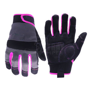 Fabrication de gants de mécanicien en cuir synthétique Gant de travail en cuir Gants de travail robustes Logos et dessins personnalisés - Product Image 1