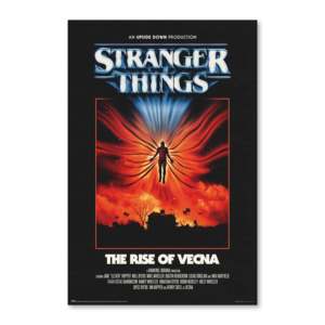 Modern Style Stranger Things 5 <b>Poster</b> the Rise of Vecna Made of Paper for Wall Usage - Product Image 1