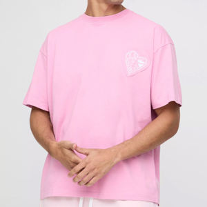 Camisetas de Calle Largas para Hombre, de Lujo, Personalizadas, de Alta Calidad, 100% Algodón, Hombros Caídos, Gruesas, Transpirables, Estampadas - Product Image 1