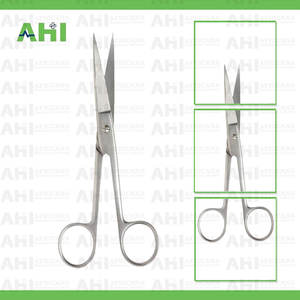 <b>Left</b> <b>Handed</b> Curved Dressing <b>Scissors</b> 145mm Long Silver/Gold Bow Surgical Stainless Steel Manual Ergonomic Instrument Pakistan - Product Image 2