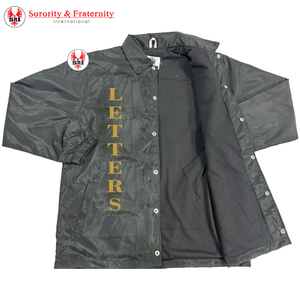 Veste d'entraîneur Alpha Phi sur mesure en gros, de bonne qualité, légère, en polyester, avec trois couleurs, veste d'hiver à la mode pour hommes - Product Image 5