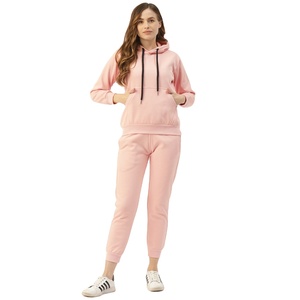 Diseño personalizado Logo Invierno Mujer Ropa Sudadera con capucha Joggers Conjunto Fleece Cremallera Sudadera Casual Deporte Pantalones de chándal Mujer Chándales - Product Image 1