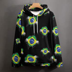 Venta al por mayor de los hombres de invierno XL sudaderas con capucha 100% algodón de secado rápido personalizado transpirable sublimación completa impresión diseño sólido forro con capucha - Product Image 3