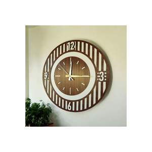 Reloj de pared silencioso con número de patrón de madera de nogal blanco de 50cm Idea de regalo única - Product Image 4