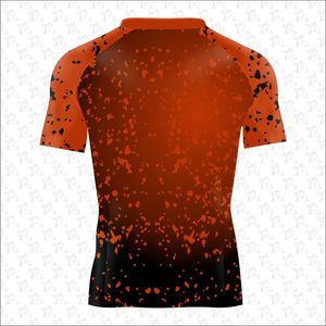 เสื้ออัดพิมพ์แบบกําหนดเองแขนสั้นเซิร์ฟยามผื่นกีฬาโลโก้ที่กําหนดเองโพลีเอสเตอร์สแปนเด็กซ์ระเหิดยามผื่น - Product Image 4