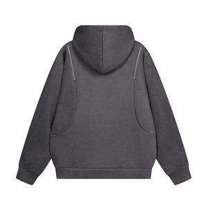 OEM fabricante de alta calidad 100% algodón lavado ácido Sudadera con capucha Streetwear suéter piedra lavado Vintage sudaderas con capucha básicos - Product Image 6
