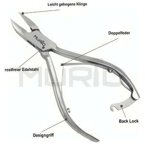 Coupeur d'ongles industriel DIY OEM de haute qualité, couleur argent multifonctionnelle sans poignée avec ressort de verrouillage pour les doigts - Product Image 4