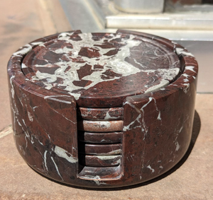 Café Premium Pierre De Marbre Naturel Cadeau Porte-Gobelet Rond Sous-verres Pierre De Marbre De L'Inde - Product Image 6