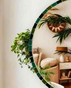 Espejo de mosaico de plata, espejo de mosaico redondo - Product Image 2