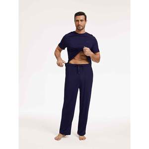 Ensemble de pyjama pour homme en tissu de bambou, vente en gros, ensemble deux pièces, vêtements de détente, grandes tailles - Product Image 3