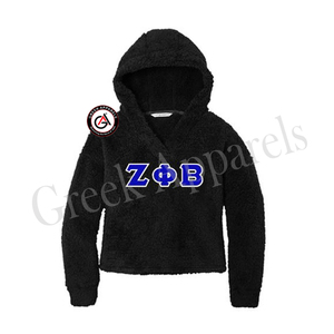 Zeta Phi Beta Sorority Bordado Mujer Sehrpa polar Sudadera con capucha | ZPB Sorority and Fraternity Ladies Custom Made Jogging Shirt - Product Image 6