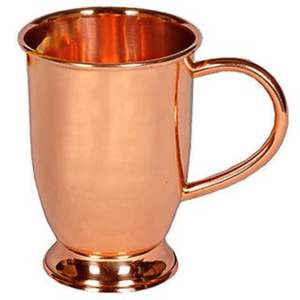 Ensemble de 6 mugs en cuivre isolés - Mugs en métal élégants finition or rose - Mugs à cocktail réutilisables écologiques - Accessoires de bar - Product Image 5