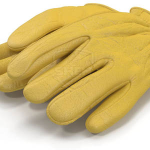 Gants de sécurité en cuir respirants à doigts entiers pour adultes, couleur jaune - Product Image 4