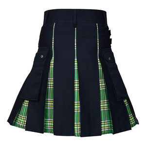 Dernier kilt à tartan personnalisé Kilt à tartan pour hommes Kilt à lanières en cuir hybride personnalisé au prix d'usine - Product Image 1