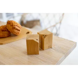 Ensemble sel et poivre en bambou du Kerala, outils écologiques pour herbes et épices - Product Image 5