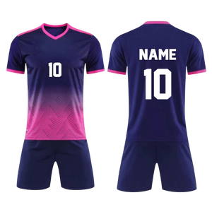 High performance football jersey and shorts set featuring lightweight moisture <b>wicking</b> fabric and flexible athletic fit for club - Product Image 1