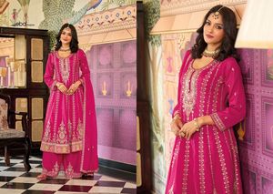 Chinon de couleur incroyable avec broderie Salwar Suit Fabricant et fournisseur de Surat - Product Image 5