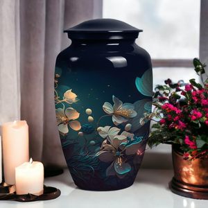 Urne magique de fleurs irisées pour cendres Urne de crémation de maman pour adultes Urnes masculines et féminines pour cendres humaines Taille personnalisée décorative - Product Image 5
