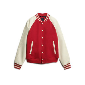 Chaqueta Universitaria de Punto para Hombre, Abrigada para Invierno, con Logotipo Bordado en la Parte Delantera, Talla Grande, Transpirable, Resistente al Viento, Diseño Personalizable - Product Image 1