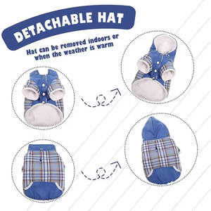 Vestido Ecológico de Poliéster Estampado para Mascotas, Traje 2 en 1 para Perros Pequeños, Abrigo para Clima Frío, Disponible en Todas las Tallas y Colores - Product Image 1