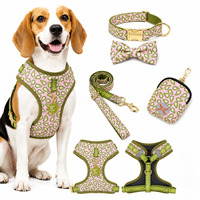 Ensemble Harnais et Plaque d'Identification pour Chien – Vente en Gros – Adorable, Respirant, en Polyester Imprimé, avec Bretelles Ajustables et Boucles
