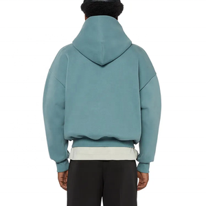 Sudadera con Capucha y Cremallera para Hombre, Diseño Cuadrado, Impresión Puff, Personalizable OEM, Alta Calidad - Product Image 4