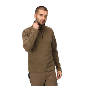 Premium Custom Made <b>Mens</b> 1 by 3 Half <b>Zip</b> Pullover Sweatshirt Stand Collar Solid Color Breathable Fabric for Stylish Comfort Wear - Product Image 1