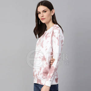 Nueva llegada moda mujer sudadera manga larga Casual pulóver algodón poliéster tela mujer sudadera - Product Image 6
