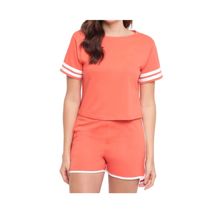 ชุดเสื้อตัวบนและกางเกงจ็อกเกอร์แขนยาวลายมัดย้อมสำหรับผู้หญิงใส่พักผ่อนในฤดูร้อนที่บ้าน - Product Image 1