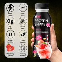 Pour VN2500 Milk-shake protéiné à la fraise 350ml, boisson sans sucre, 24 bouteilles en carton, bouteille PET, 15g de protéines, fraîchement pressé