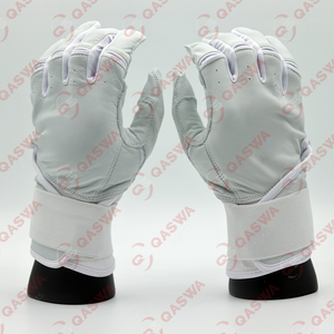 Guantes de Bateo de Béisbol Profesionales Antideslizantes de Cuero, Cómodos y Duraderos, Ligeros, con Correa Ajustable en el Puño - Product Image 1