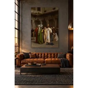 Impression sur toile du marché des esclaves de Fida Gerome dans la cour - Product Image 5