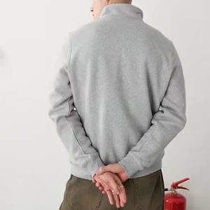 Street Style meilleure qualité hommes sweats à capuche 100% coton tenue décontracté quart Zip pull sweat pour hommes - Product Image 3