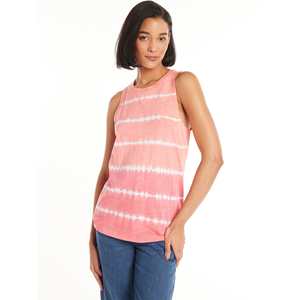 Camiseta sin mangas de punto informal a rayas de diseño personalizado OEM para mujer, ropa cómoda de verano para gimnasio, camiseta de verano transpirable de talla grande - Product Image 2