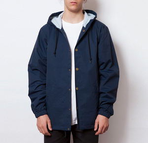 Veste de coach personnalisée en nylon/polyester, saison hivernale, vestes de coach personnalisées pour hommes, vestes de coach pour femmes, boutons recouverts - Product Image 4