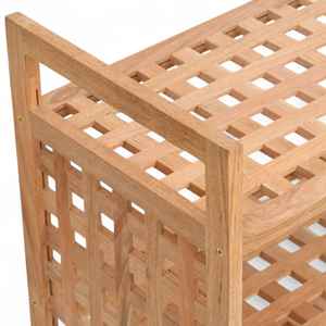 ชั้นวางรองเท้าทำจากไม้สักเนื้อแข็งคุณภาพสูงพร้อมการตกแต่งตามธรรมชาติสำหรับในร่มหรือกลางแจ้ง - Product Image 4