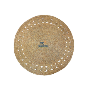 Alfombra de algas marinas naturales hechas a mano, superventas, patrón trenzado blanco al por mayor para decoración del hogar, altura de pelo de felpa de Vietnam - Product Image 3