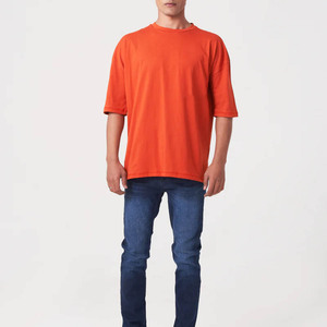 Camiseta de Manga Corta para Hombre, Diseño Liso, Tejido de Punto, 100% Algodón, Talla Grande, con Logotipo Bordado, Venta al Por Mayor - Product Image 4