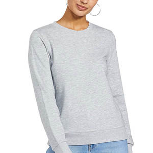 Custom <b>top</b> sale 2025 O neck Cotton Heavyweight Embroidered Soft Fleece crewneck Sweatshirt Women - Product Image 1