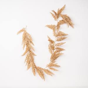 Guirlandes et couronnes synthétiques rustiques vertes à paillettes de Noël, 175 cm, à suspendre au mur pour une décoration festive - Product Image 1