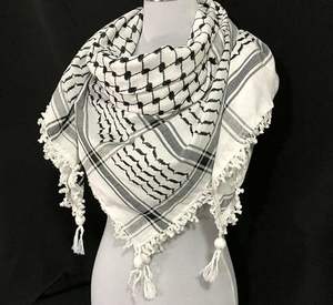 Keffiyeh pour homme en coton 100% de haute qualité, personnalisé, traditionnel palestinien, écharpe Shemagh, motif uni, toile respirante, coupe-vent - Product Image 3