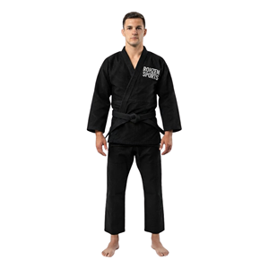 Kimono de judo Rohzen Sports noir 100% coton unisexe adulte coupe classique durable léger 400g Logo thermocollé avant/arrière - Product Image 2