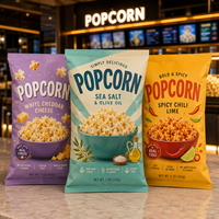 Sacs d'emballage personnalisés en aluminium imprimé pour bonbons, protéines, chips, sacs métalliques en plastique laminé pour pop-corn