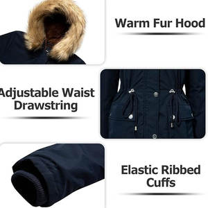 Nuevo diseño abrigo de invierno mujer Parkas Slim Casual con capucha Cuello de piel cálido mujer Parkas prendas de vestir exteriores Streetwear - Product Image 5