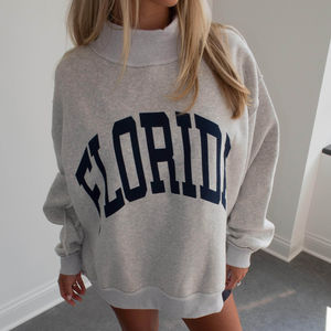 Sudadera Reversible Personalizada de la Universidad de Florida, Sudadera Larga de Forro Polar con Cuello Redondo, Temporada de Invierno, Logotipo Frontal, Transpirable - Product Image 6