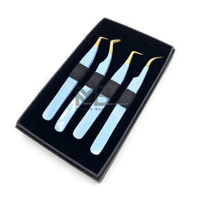 Eyelash Extension Tweezers Stainless Steel Custom Colored <b>Precision</b> Point Toothed Anti-Static Customizable Volume Lash - Product Image 6