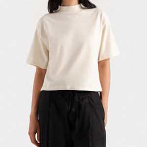 Camisetas de Manga Corta con Cuello Redondo Simulado para Mujer, Transpirables, Personalizadas, de Alta Calidad, 100% Algodón, Estilo Urbano Minimalista - Product Image 1