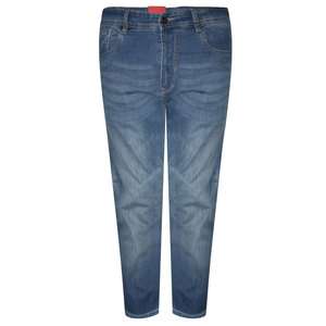 Pantalon en jean ample pour homme, en coton durable, confortable, style streetwear décontracté, classique, en denim délavé - Product Image 4