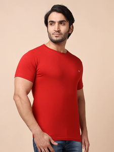 เสื้อยืดผ้าฝ้าย100% พื้นฐานสำหรับผู้ชายเสื้อแขนสามส่วนคออเนกประสงค์เสื้อพิมพ์ลายใส่สบายใส่ได้ทั้งวันสไตล์แฟชั่นง่ายๆ - Product Image 4